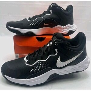 Nike Fly By Mid 3 Sneakers Men's 11.5 Black White Basketball Athletic DD9311-003